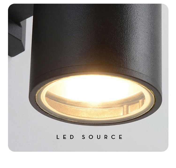 Black Gray Up-Down Outdoor Wall Light 6W 10W 20W 30W 36W Porch Garden Waterproof Home LED Light Outdoor