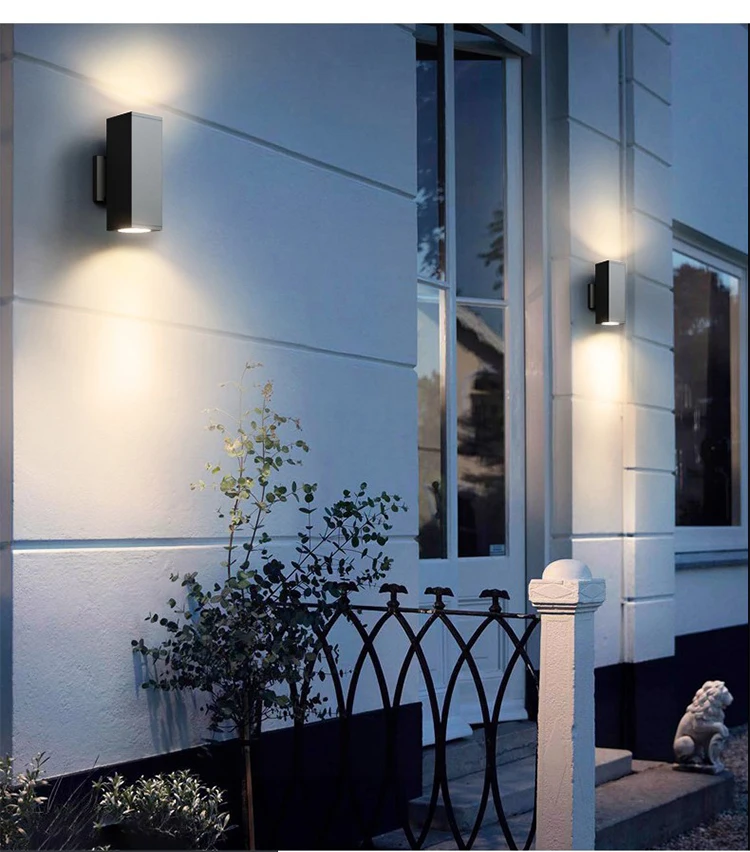 Black Gray Up-Down Outdoor Wall Light 6W 10W 20W 30W 36W Porch Garden Waterproof Home LED Light Outdoor