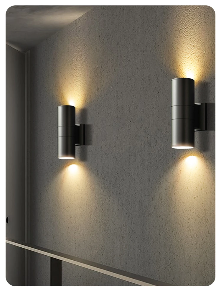 Black Gray Up-Down Outdoor Wall Light 6W 10W 20W 30W 36W Porch Garden Waterproof Home LED Light Outdoor