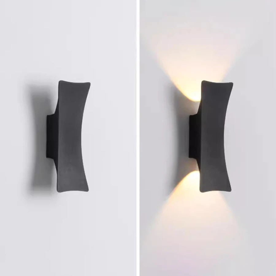 Outdoor Wall Lights Exterior Wall Waterproof Lamp Aluminum Lamp White and Black Body Lamp Courtyard Entrance Wall Lamp Fixture