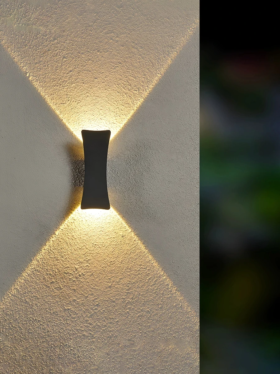 Outdoor Wall Lights Exterior Wall Waterproof Lamp Aluminum Lamp White and Black Body Lamp Courtyard Entrance Wall Lamp Fixture