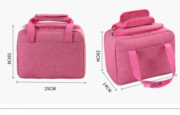 2025Portable Lunch Bag New Thermal Insulated Lunch Box Tote Cooler Handbag Bento Pouch Dinner Container School Food Storage Bags