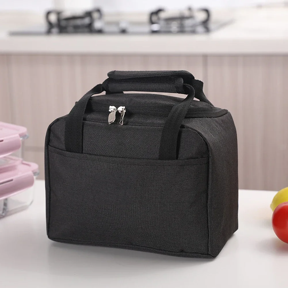 2025Portable Lunch Bag New Thermal Insulated Lunch Box Tote Cooler Handbag Bento Pouch Dinner Container School Food Storage Bags