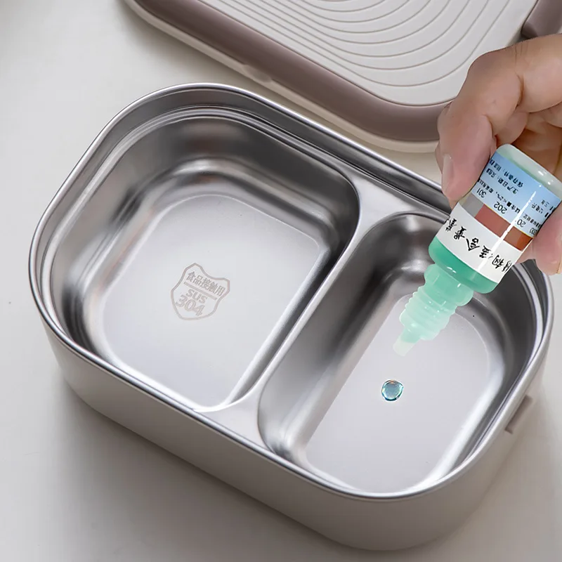 New 304 Stainless Steel Electric Lunch Box Portable Water-free Electric Lunch Box 220V Constant Temperature Heating Lunch Box