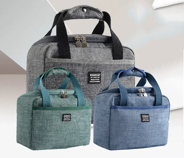 Insulated Lunch Bag Women Kids Cooler Bag Thermal Bag Portable Ice Pack Tote Canvas Food Container Food Picnic Bags