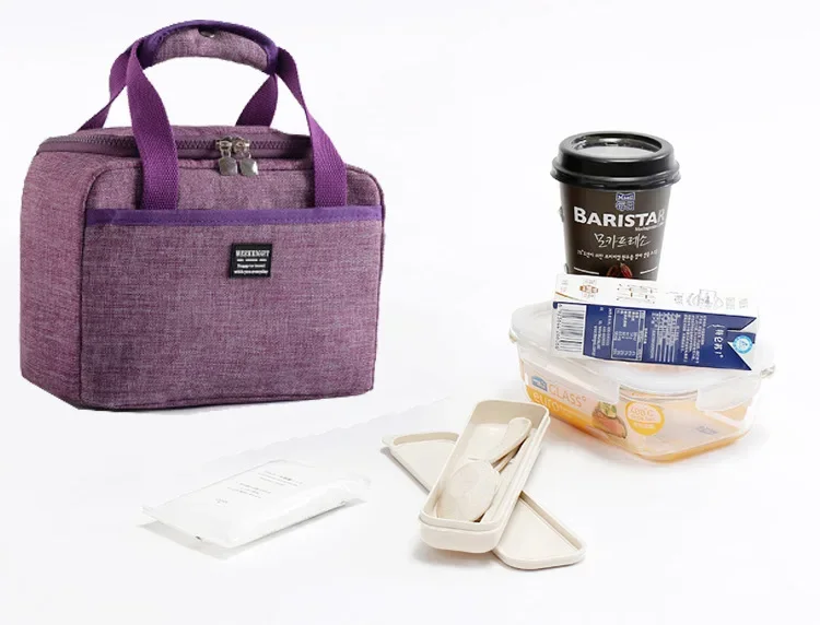 Insulated Lunch Bag Women Kids Cooler Bag Thermal Bag Portable Ice Pack Tote Canvas Food Container Food Picnic Bags
