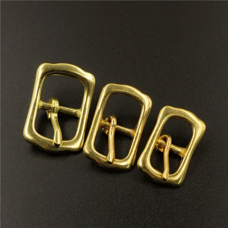1piece Solid Brass Belt Buckle Tri Glider Center Bar Pin Buckle for Bag Strap Parts Garment Bridle Halter Harness Accessories