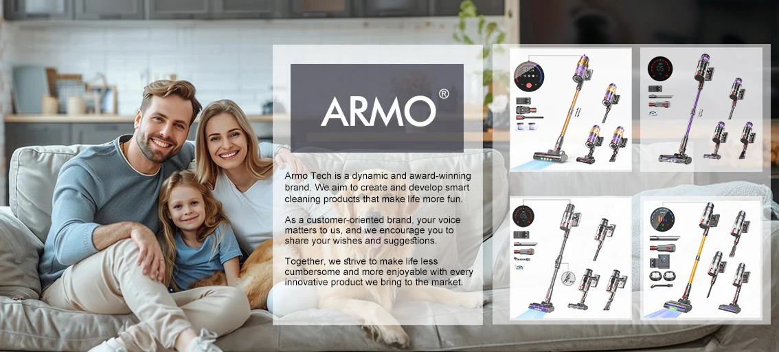 Armo V22 55kPa 600W Power Handheld Vacuum Cleaner 6 in 1 Cordless Vacuum Cleaner Smart Home Dust Cup Removable Battery