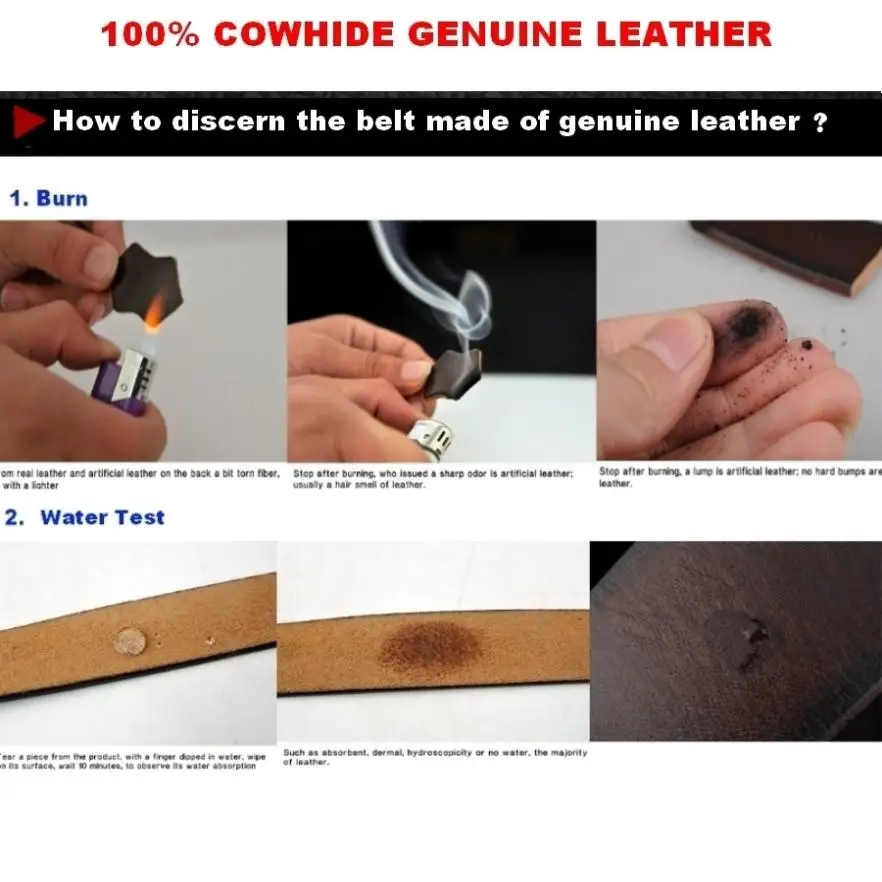 38MM Double Pin Metal Belt Buckle Genuine Leather Belt Men Jeans Leather Belt For Men Ceinture Western Cowboy Men Belt MBT0038