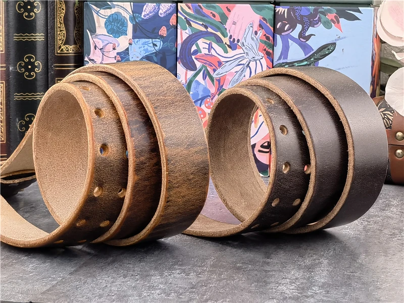 38MM Double Pin Metal Belt Buckle Genuine Leather Belt Men Jeans Leather Belt For Men Ceinture Western Cowboy Men Belt MBT0038