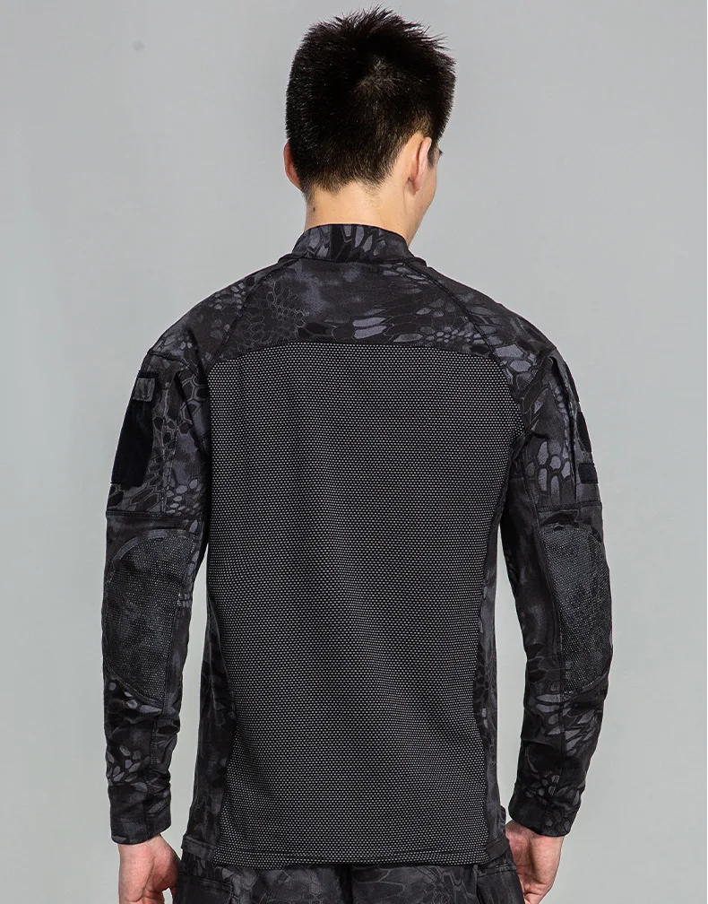 Men Outdoor New Tactical Camo Frog Shirts Wear Resistant Scratchproof Breathable T-shirt Climbing Combat Hunting Men Shirt