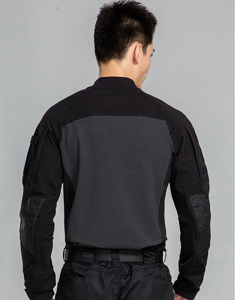 Men Outdoor New Tactical Camo Frog Shirts Wear Resistant Scratchproof Breathable T-shirt Climbing Combat Hunting Men Shirt