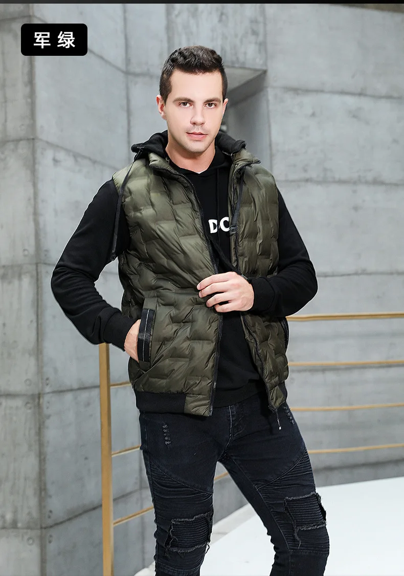 brand Autumn Winter New Men Cotton Vest Jacket Sleeveless Down Waistcoat Jacket Male Casual Vest Coat Plus Size 8XL