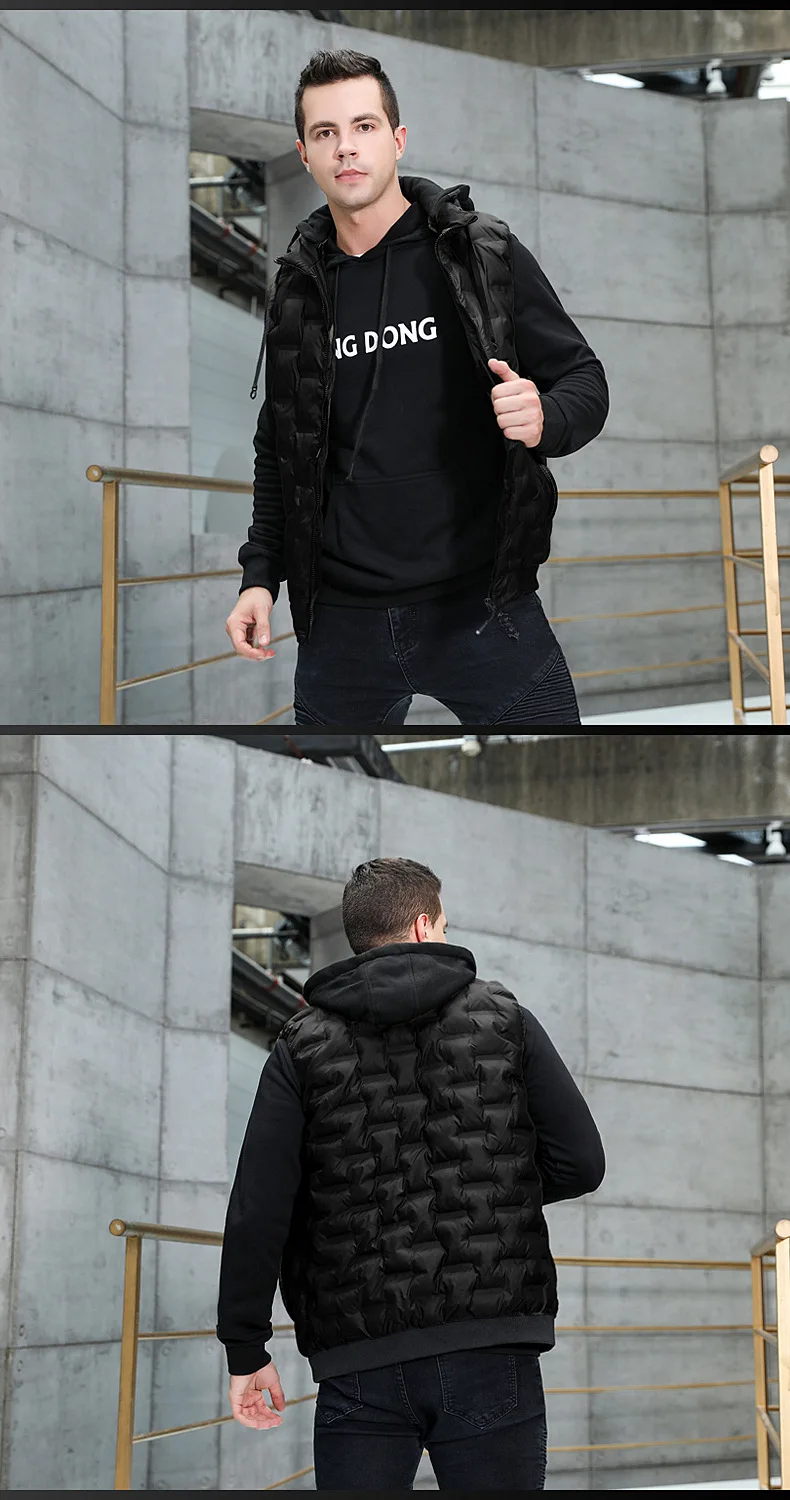 brand Autumn Winter New Men Cotton Vest Jacket Sleeveless Down Waistcoat Jacket Male Casual Vest Coat Plus Size 8XL