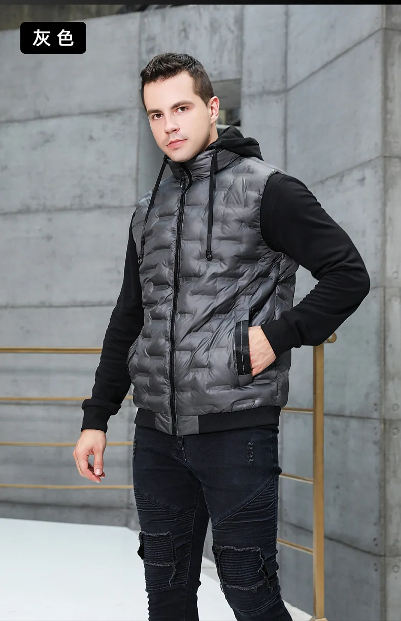 brand Autumn Winter New Men Cotton Vest Jacket Sleeveless Down Waistcoat Jacket Male Casual Vest Coat Plus Size 8XL
