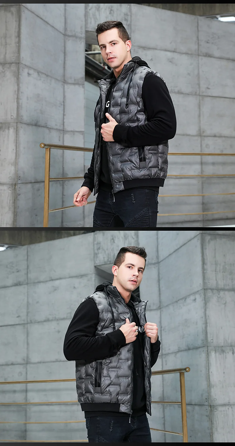brand Autumn Winter New Men Cotton Vest Jacket Sleeveless Down Waistcoat Jacket Male Casual Vest Coat Plus Size 8XL