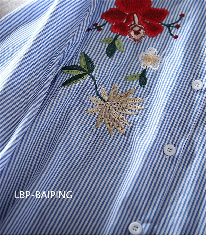 New Embroidered Shirt Women's 2024 Summer Fashion Retro Western Style Design Sense Loose Lantern Sleeve Blouse Lady Tops