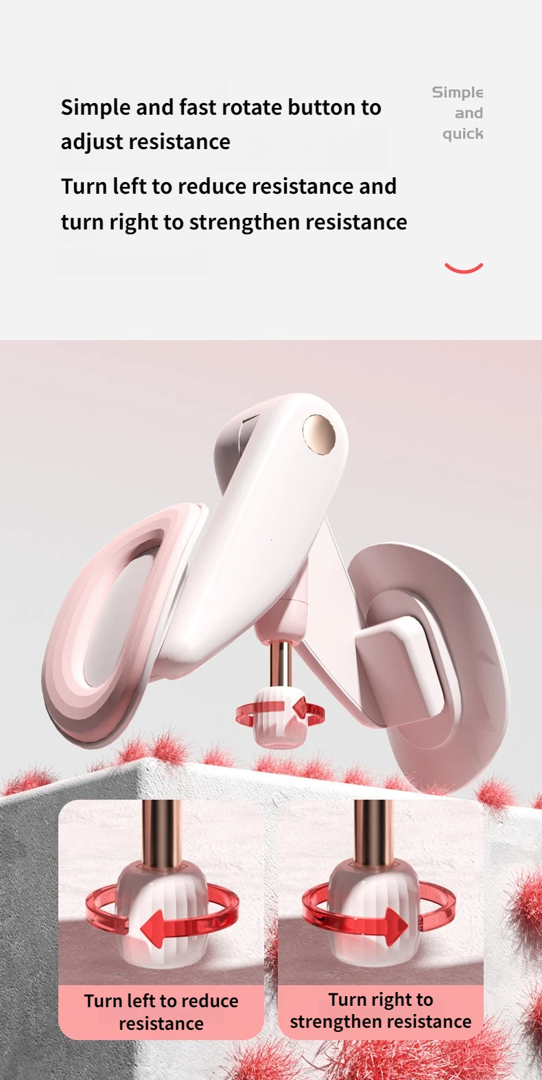 Hydraulic Leg Muscle Trainer, Pelvic Floor Muscle Exercise Device Multifunctional Leg Clip Fitness Equipment