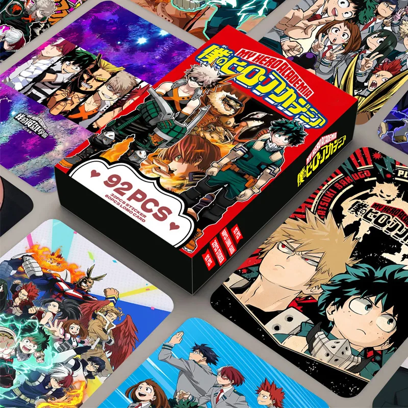 NEW 92 PCS Anime My hero Academy Lomo Card Double-sided Hd Color Printing Picture Collection Card Gifts