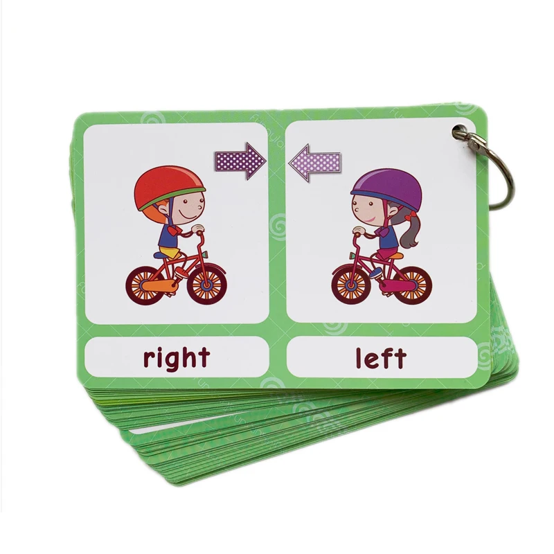 100 Groups Opposites Flashcards English Vocabulary Cards Montessori Learning Educational Toys For Children Memory Game Livres