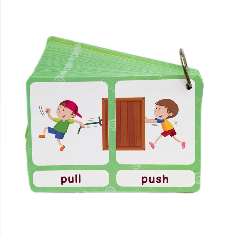 100 Groups Opposites Flashcards English Vocabulary Cards Montessori Learning Educational Toys For Children Memory Game Livres