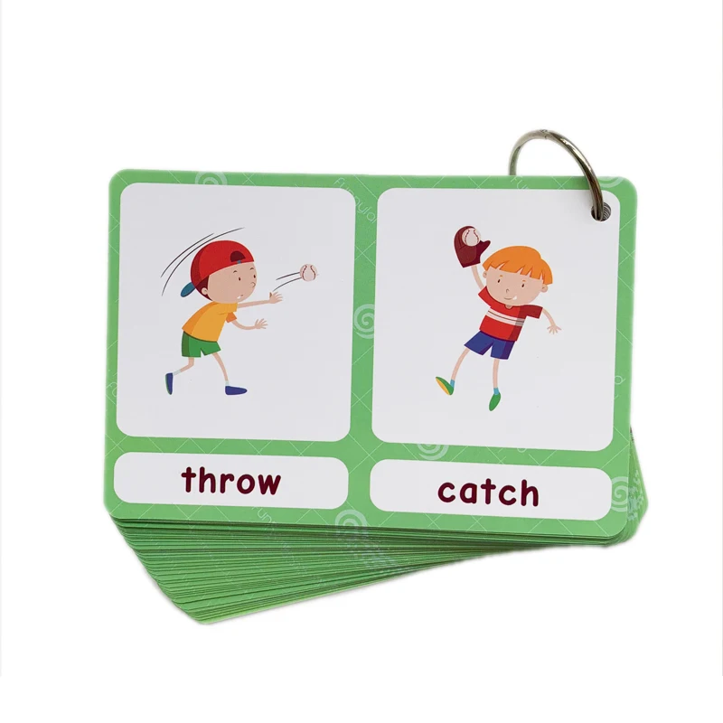 100 Groups Opposites Flashcards English Vocabulary Cards Montessori Learning Educational Toys For Children Memory Game Livres