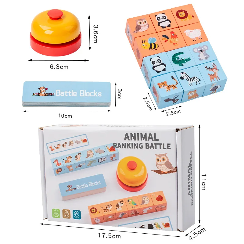 Wooden Animal Matching Spell Word Toy Letter Cognitive Challenge Memory English Word Game Learning Educational Toys For Children
