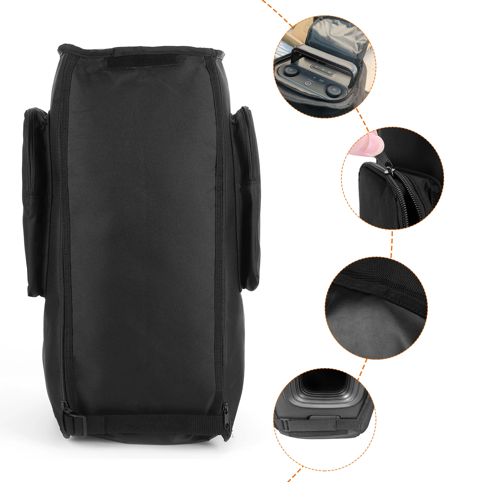 Portable Travel Dust Cover Fits for JBL PARTYBOX 110/120 Protective Carrying Cover with Microphone & Accessories Pocket