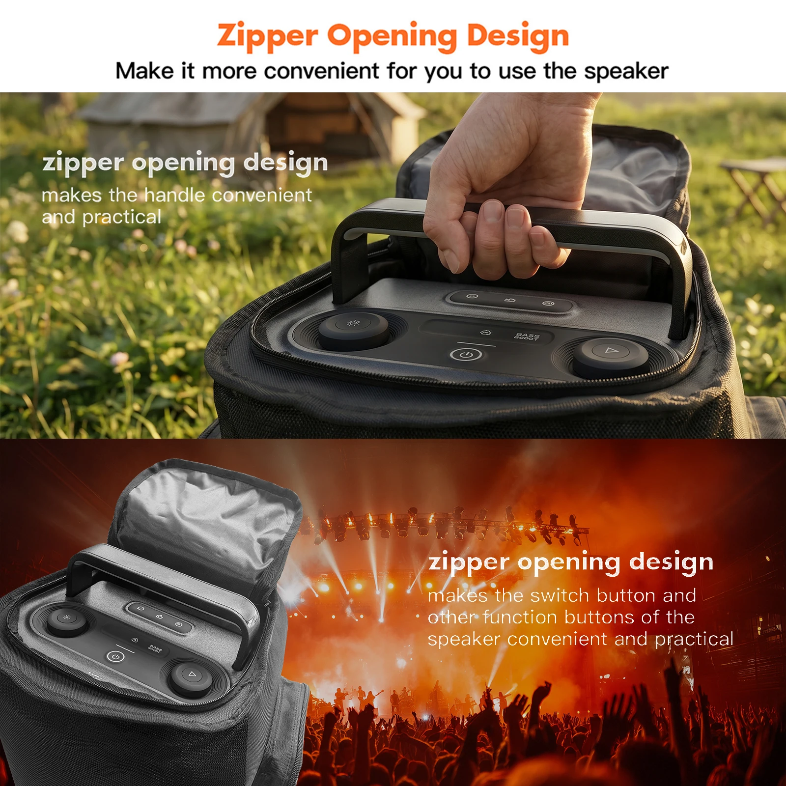 Portable Travel Dust Cover Fits for JBL PARTYBOX 110/120 Protective Carrying Cover with Microphone & Accessories Pocket