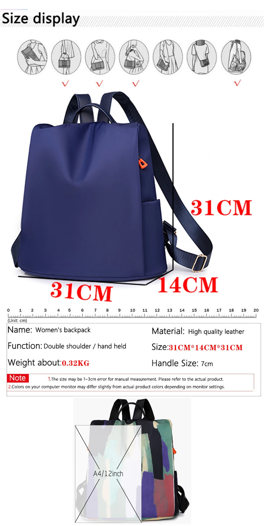 Fashion Anti Theft Women Backpacks High Quality Large Capacity Backpack Shoulder Bags For Teenagers Girls Ladies Travel Mochilas