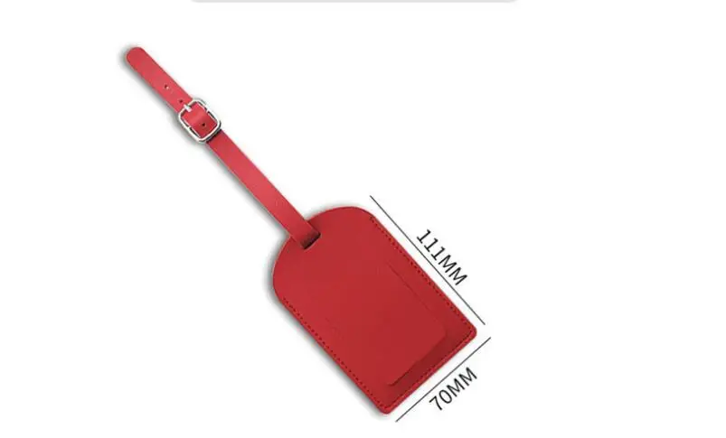 1PC PU Leather Luggage Tag Women Men Flight Holiday Travel Accessories Suitcase Tags Name ID Address Lable Bag Tags for Luggage