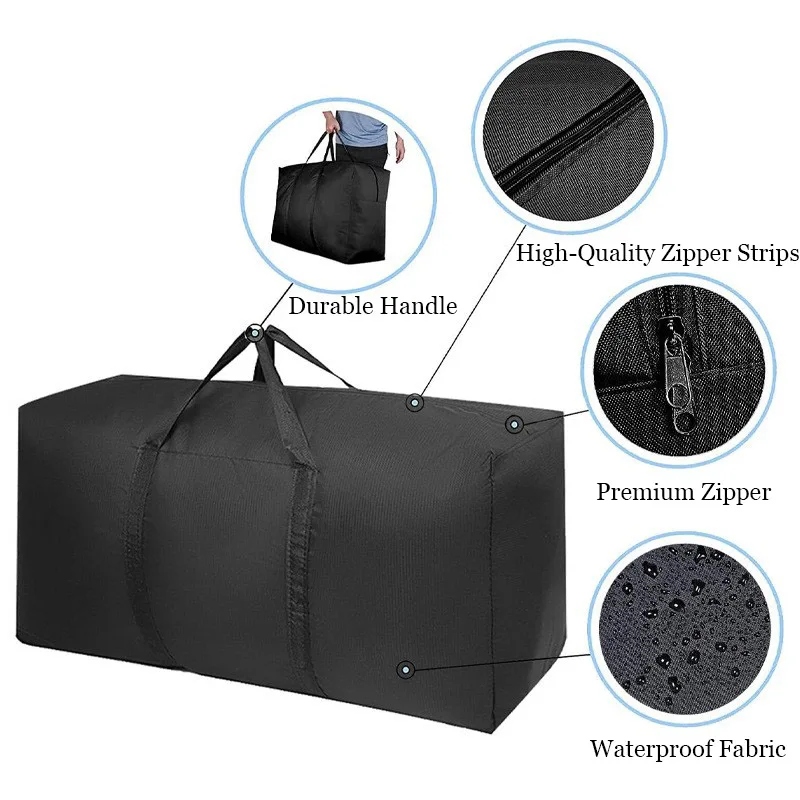 Extra Large Waterproof Moving Luggage Bags Laundry Shopping Bag Foldable Luggage Travel Bag Large Capacity Quilt Organizer