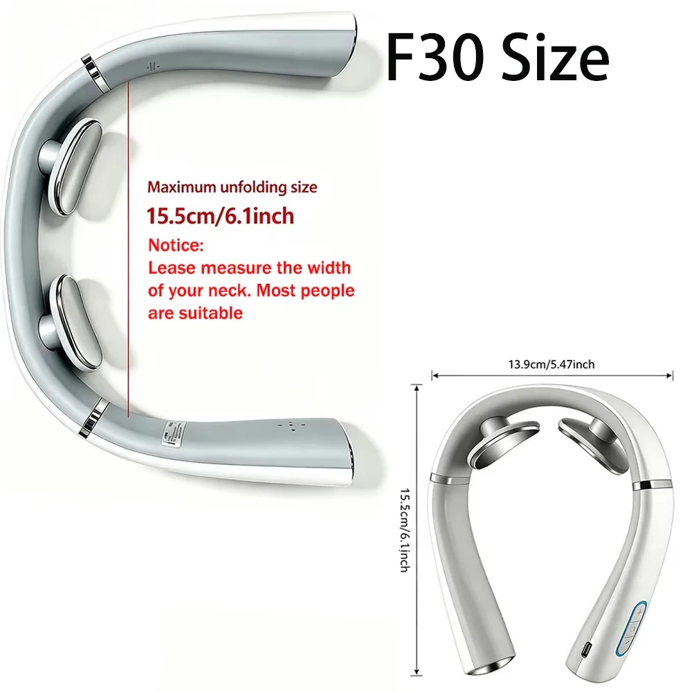 TENS Pulse Neck Massage Household Cervical Spine Massager Wireless Smart Sholder Cervical Massager Heating Muscle Punch Beating
