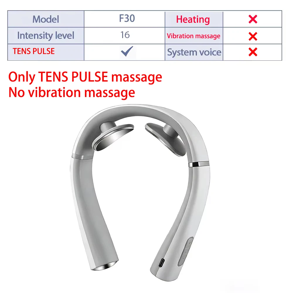 TENS Pulse Neck Massage Household Cervical Spine Massager Wireless Smart Sholder Cervical Massager Heating Muscle Punch Beating