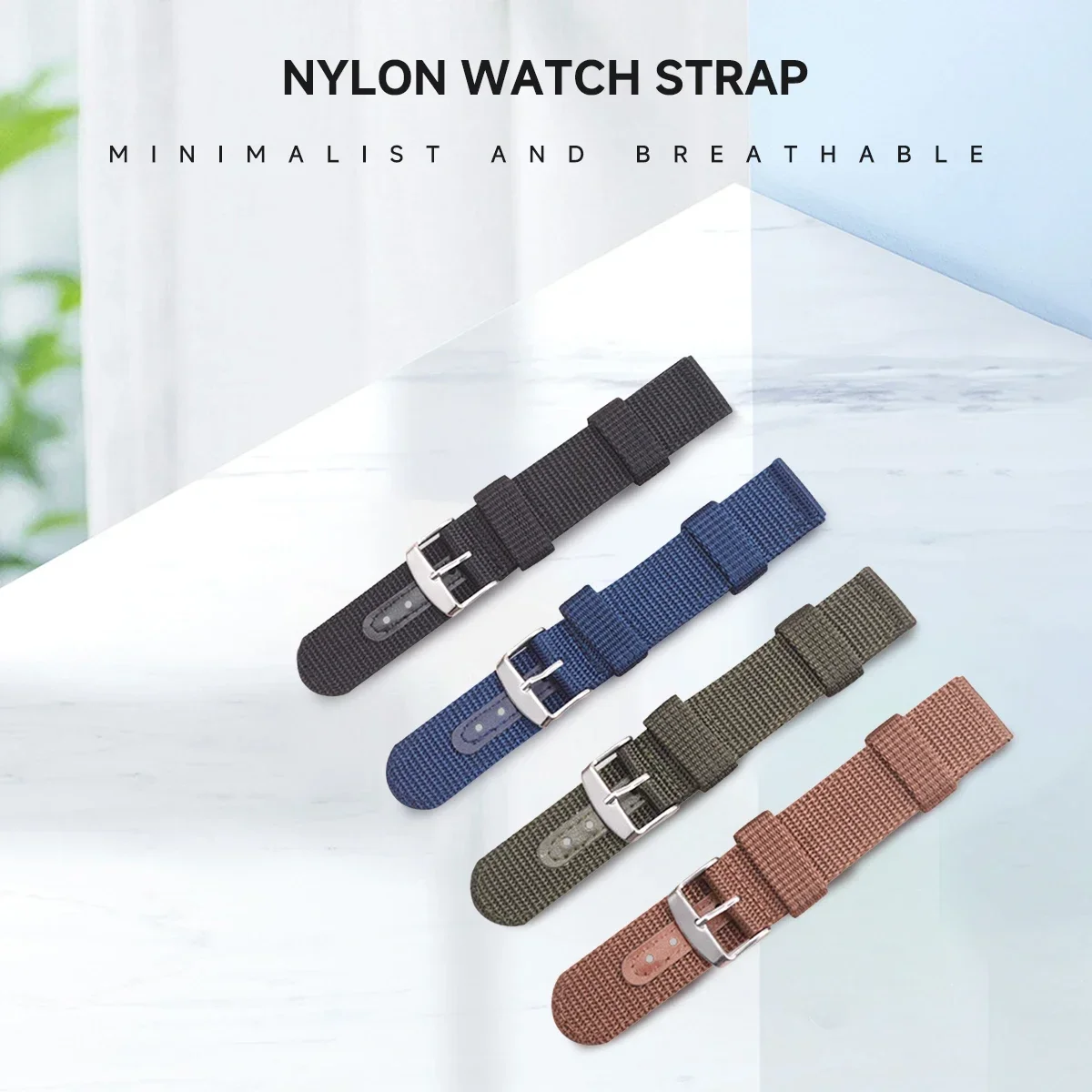18mm 20mm 22mm 24mm Nylon Canvas Watch Band Woven Soft Belt Universal Bracelet for Men Women Sport Wrist Band