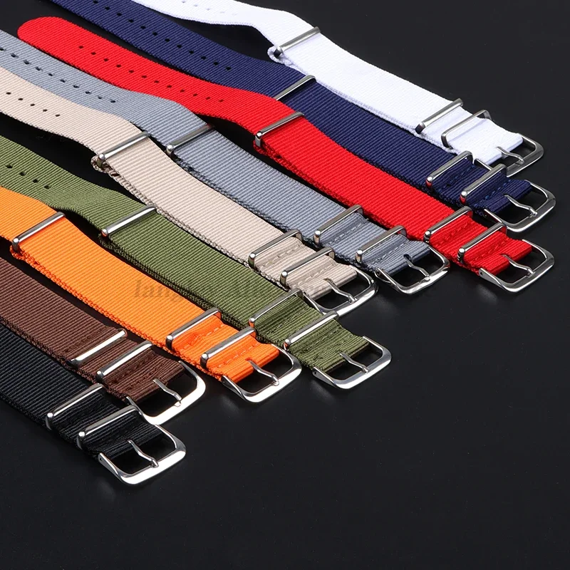 14mm 16mm 18mm 20mm 22mm 24mm Nylon Military Army Sports Brand Nylon Fabric Belt for DW for Seiko Strap Accessories Buckle Band