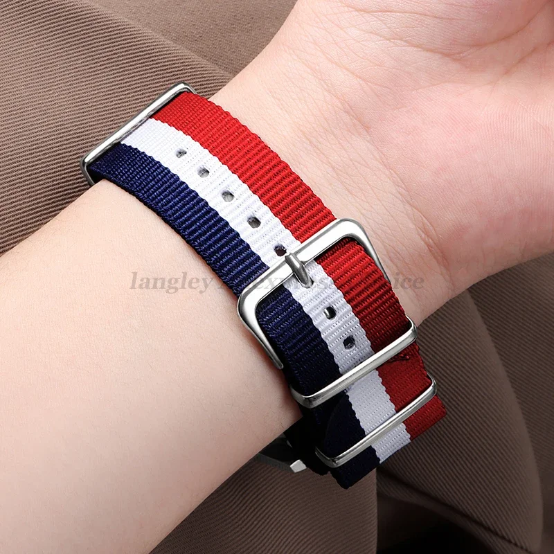 14mm 16mm 18mm 20mm 22mm 24mm Nylon Military Army Sports Brand Nylon Fabric Belt for DW for Seiko Strap Accessories Buckle Band