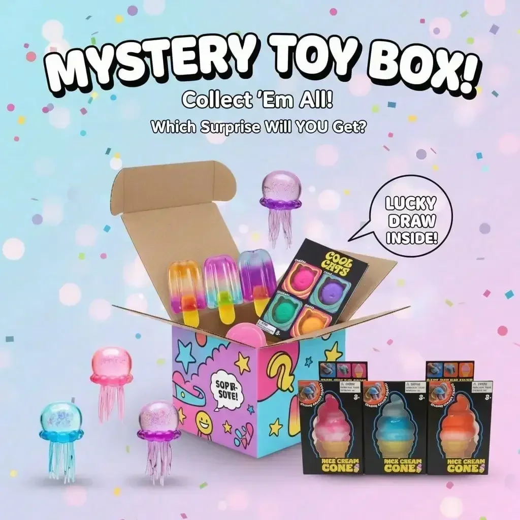 100+ Mystery Fidget Toy Blind Box ,Simulated Food,Antistress Foot Squishy Toy, Squeeze Toy, Mochi Squishy, Stress Reliever Toys