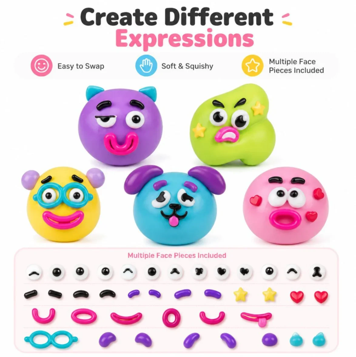 100+ Mystery Fidget Toy Blind Box ,Simulated Food,Antistress Foot Squishy Toy, Squeeze Toy, Mochi Squishy, Stress Reliever Toys