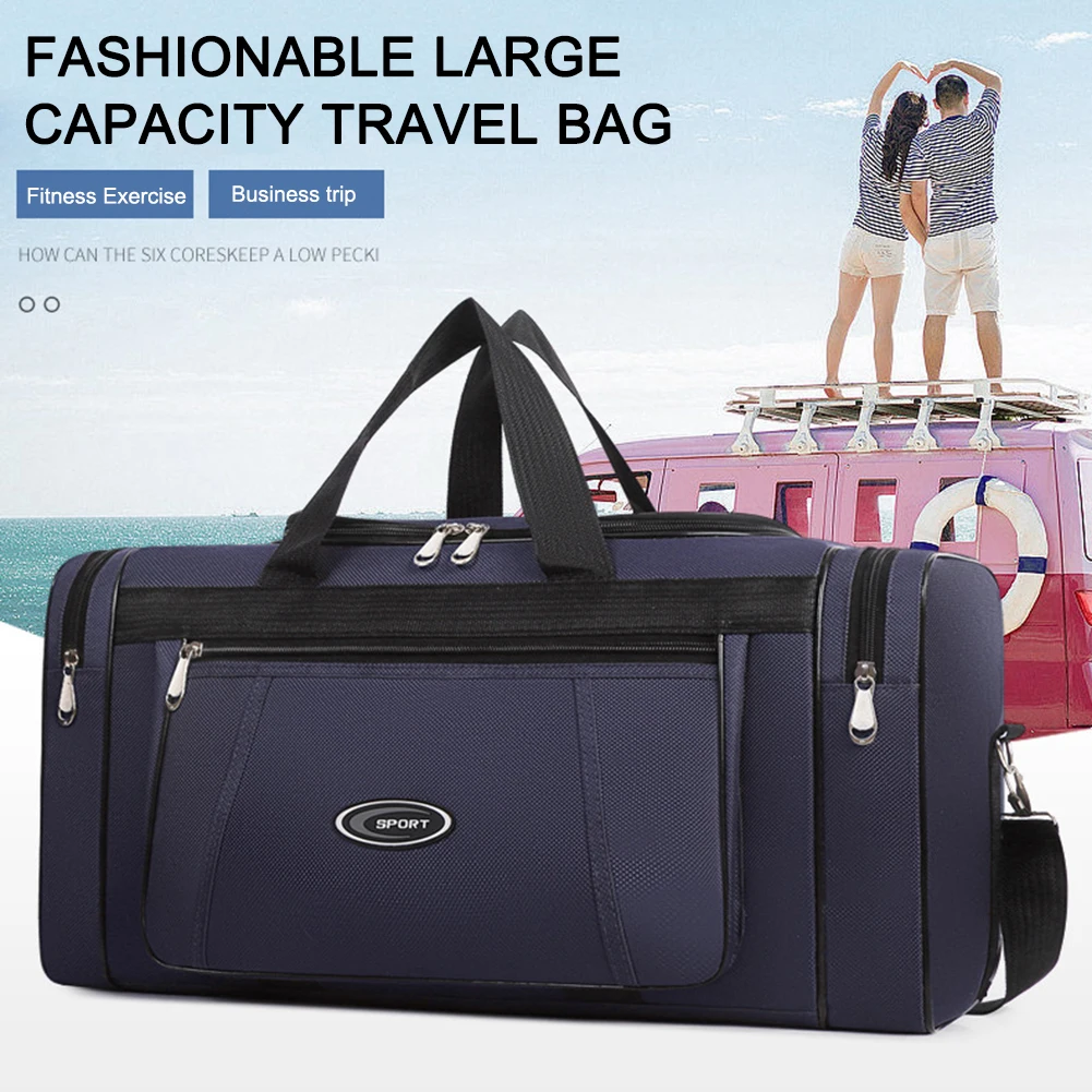 Oxford Dry Wet Separation Bags Large Capacity Portable Gym Bags Multifunctional Wear-resistant Side Zippers for Travel Swimming