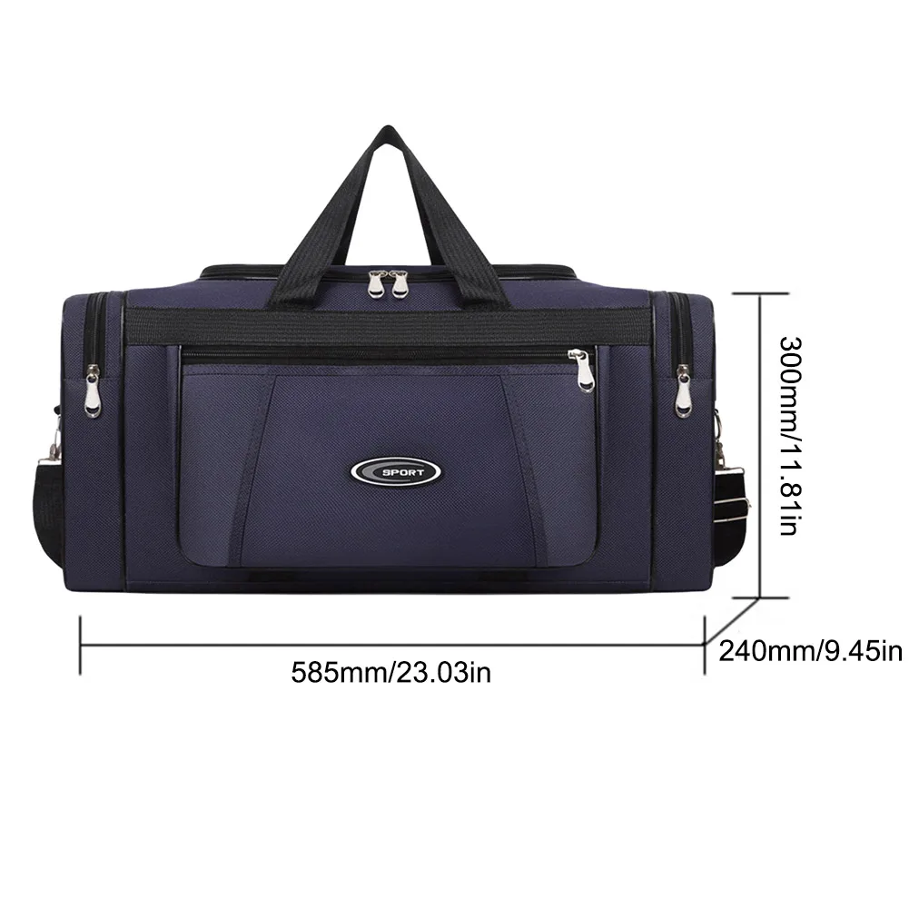 Oxford Dry Wet Separation Bags Large Capacity Portable Gym Bags Multifunctional Wear-resistant Side Zippers for Travel Swimming