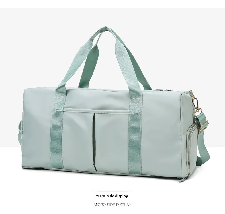 Outdoor Waterproof Nylon Sports Gym Bags Men Women Training Fitness Travel Handbag Yoga Mat Sport Bag with shoes Compartment