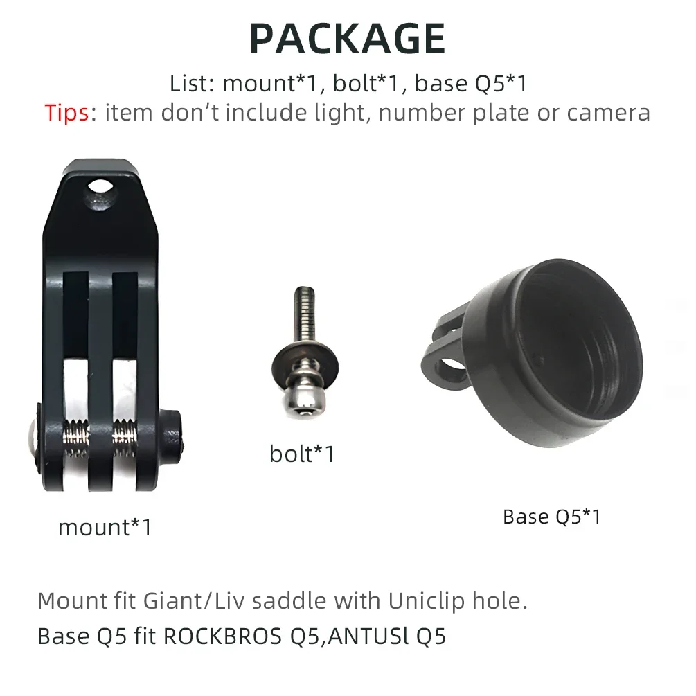 TWTOPSE Bike saddle Mount Holder For Giant Fleet Liv Bike Seat Saddle Cushion With Uniclip Hole Seat Fit Gopro Light Camera Seat