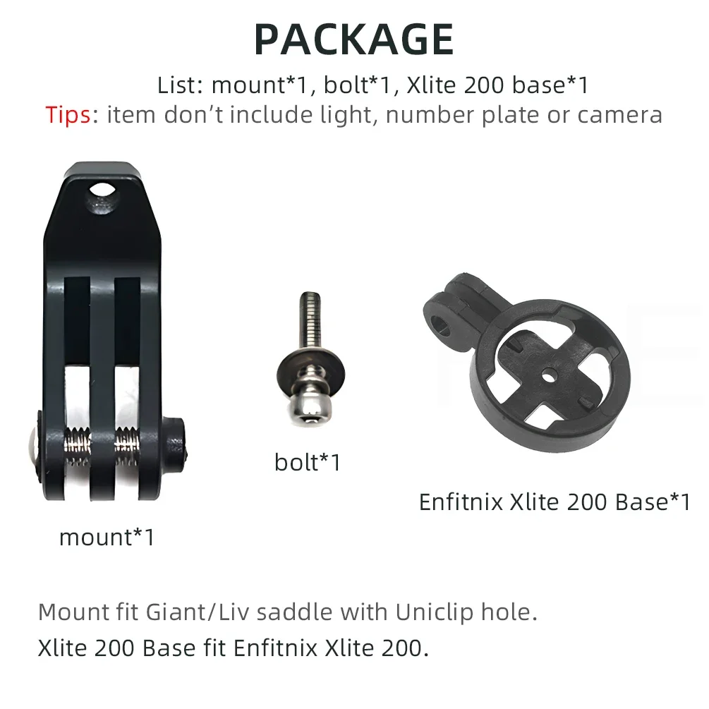 TWTOPSE Bike saddle Mount Holder For Giant Fleet Liv Bike Seat Saddle Cushion With Uniclip Hole Seat Fit Gopro Light Camera Seat