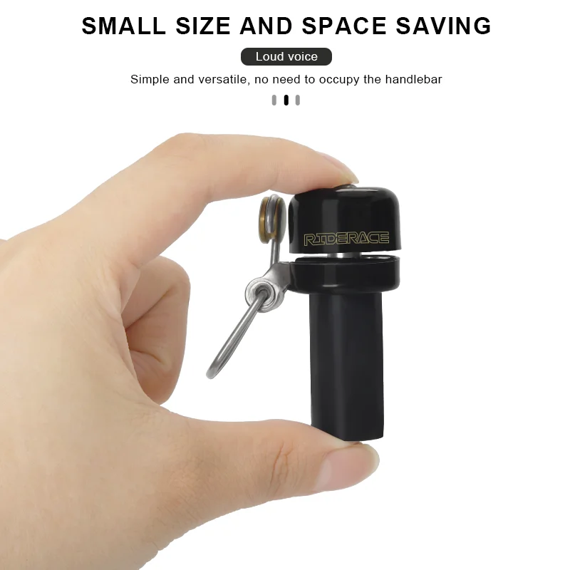 RIDERACE Road Bike Bell Horn Copper Bicycle Handlebar Plug End Ring Clear Loud Sound Warning Alarm Safety Cycling Accessories