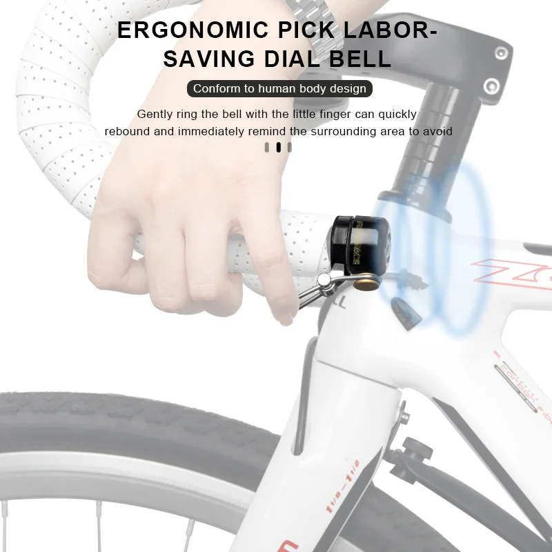 RIDERACE Road Bike Bell Horn Copper Bicycle Handlebar Plug End Ring Clear Loud Sound Warning Alarm Safety Cycling Accessories