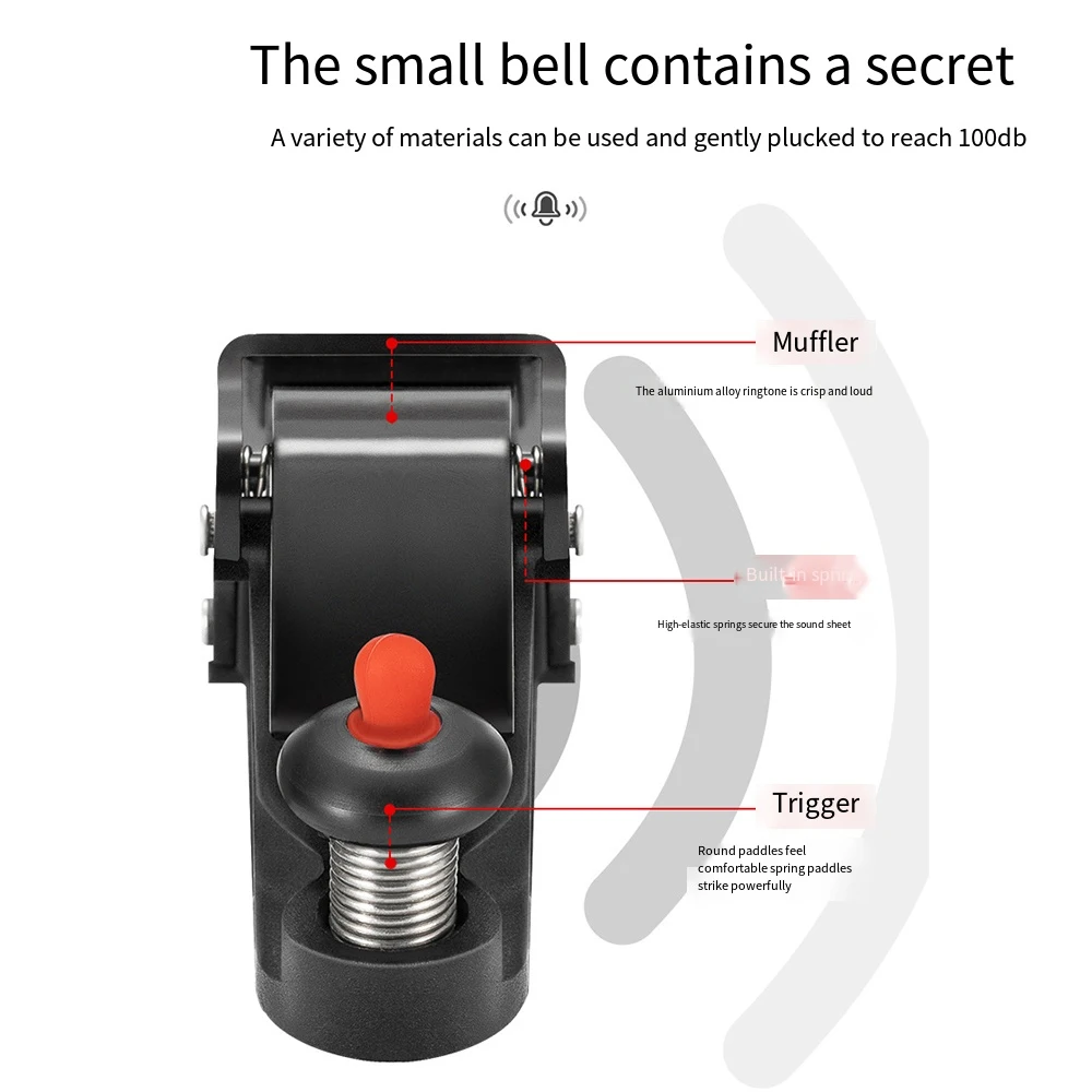 ROCKBROS Bicycle Bell Aluminum Alloy Rust-Proof Horn Small Volume Portable Sound Alarm For Safety MTB Road Bike Ring 90-100db