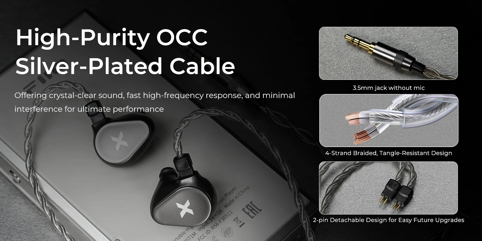 DUNU Titan X HiFi IEM Earphones Dual Magnetic Dynamic Driver Metal Alloy Housing 3.5mm/TypeC Mic Earbuds For Audiophile Gaming