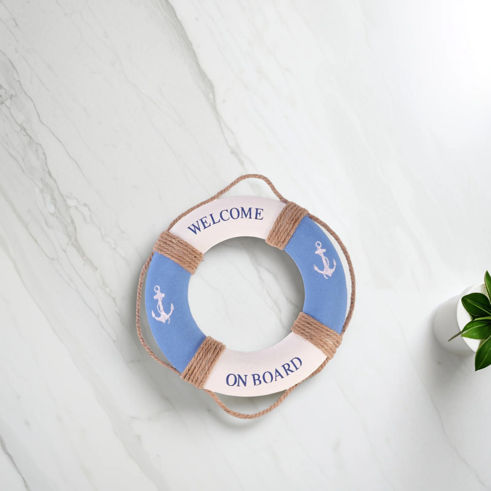 30Cm Hanging Lifebuoy Decoration Premium Welcome Sign For Cafe Restaurant Bar Mall Door Wall Home Decorative Ornament Festive