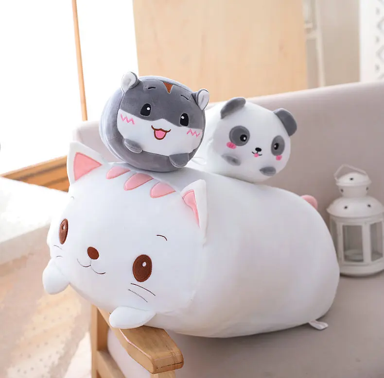 90cm Soft Animal Cartoon Corner Bio Pillow Cushion Cute Dog Cat Dinosaur Pig Unicorn Plush Toy Stuffed Lovely Kid Birthyday Gift